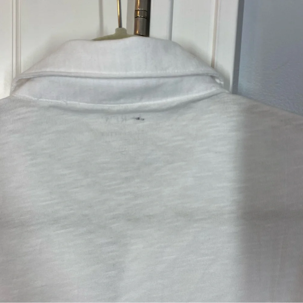 J. Crew factory Men's Short Sleeve Slub Jersey‎ Pocket Polo Shirt  White Size xs